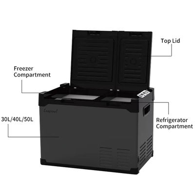 Doppelzonen-Portable Auto Kühlschrank Geräuscharme Kompressor Mini-Kühlschrank Gefrierschrank für Auto oder Zuhause