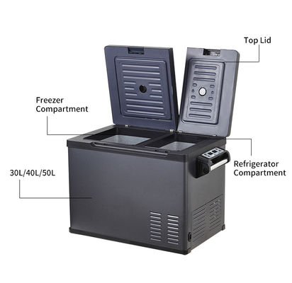 Kraftvoller 50L Doppelt-Temperatur-Kontroll-Auto-Tiefkühlschrank für Camping Solarbetrieb