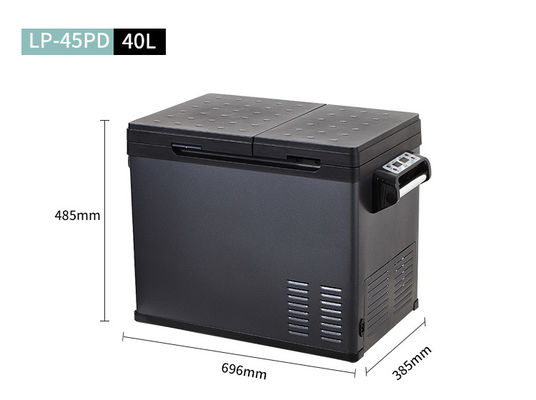 40 L tragbare Kältemaschine mit doppelter Temperaturregelung und Kältemittel R134a
