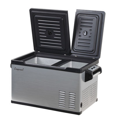 Bequemer 30-Liter-Solar-Doppelzonen-Kühlschrank für Auto und Haus mit abnehmbarer Batterie