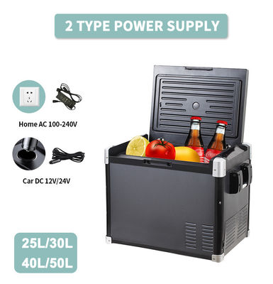 Temperaturbereich -20 10 C 40L Schwarzer tragbare Kältemotor SUV Gefrierschrank für Camping