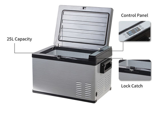 25L Solar-Auto-Typ Gefrierschrank für Camping Einfach Tür Gefrierschrank Doppel-DC-Frischkühlschrank